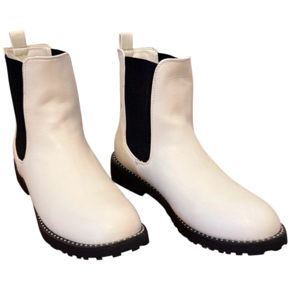MIA Black and White Ankle Boots